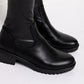Bottle Girl Thigh High Pocket Boots - Black